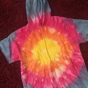Tye Dye Short Sleeve Hoodie